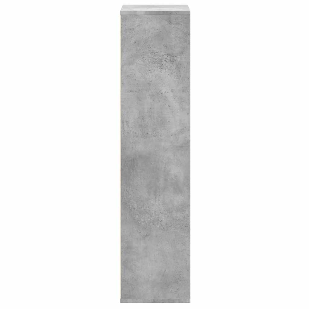 Regal za knjige siva boja betona 50x25x105 cm konstruirano drvo
