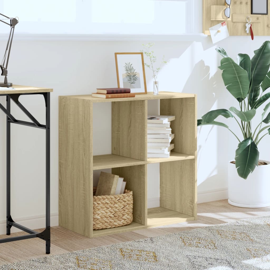 Regal za knjige boja hrasta 68,5x32x68,5 cm konstruirano drvo