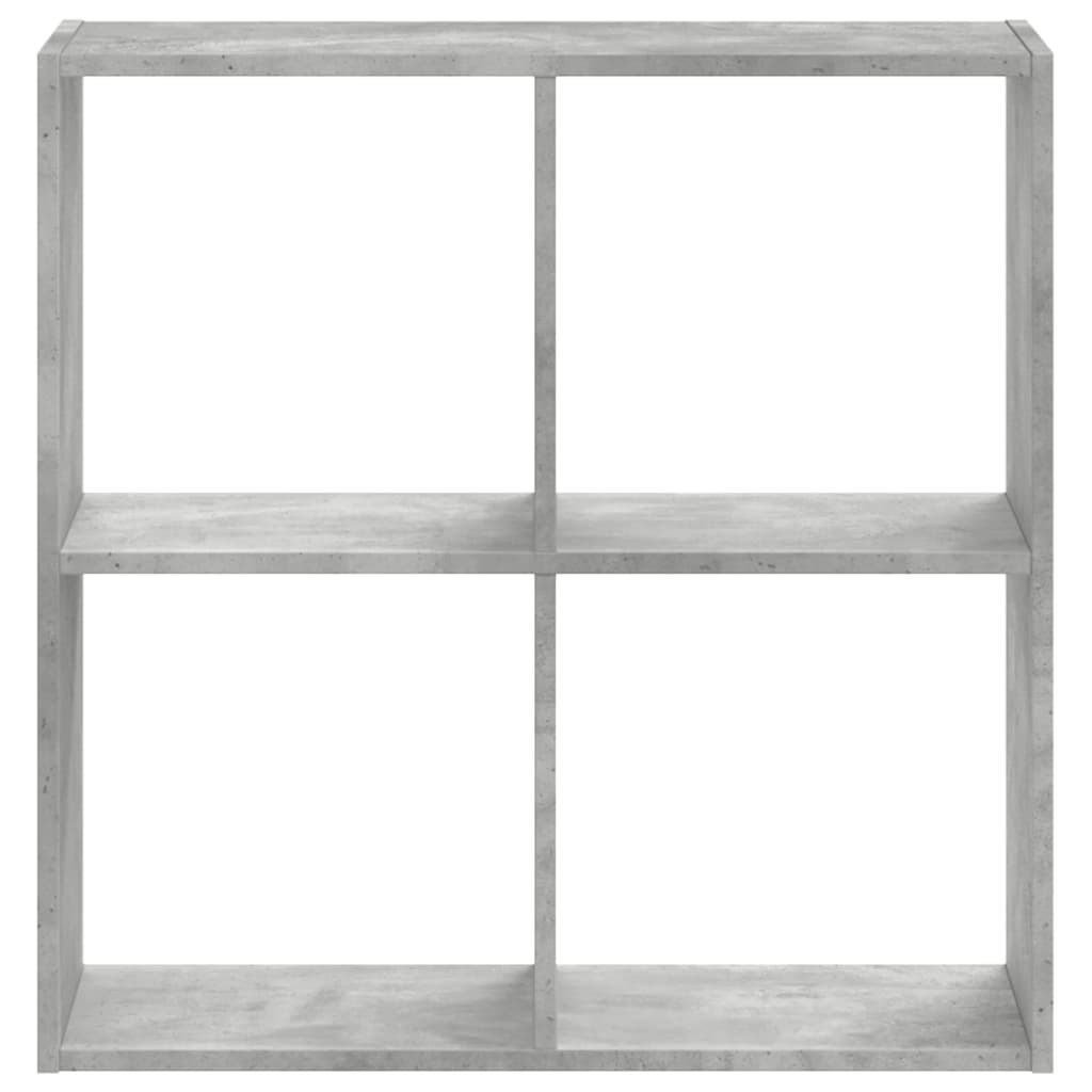 Regal za knjige boja betona 68,5x32x68,5 cm konstruirano drvo