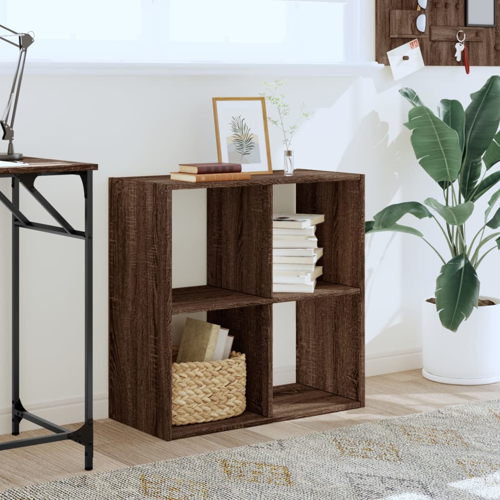 Regal za knjige boja hrasta 68,5x32x68,5 cm konstruirano drvo