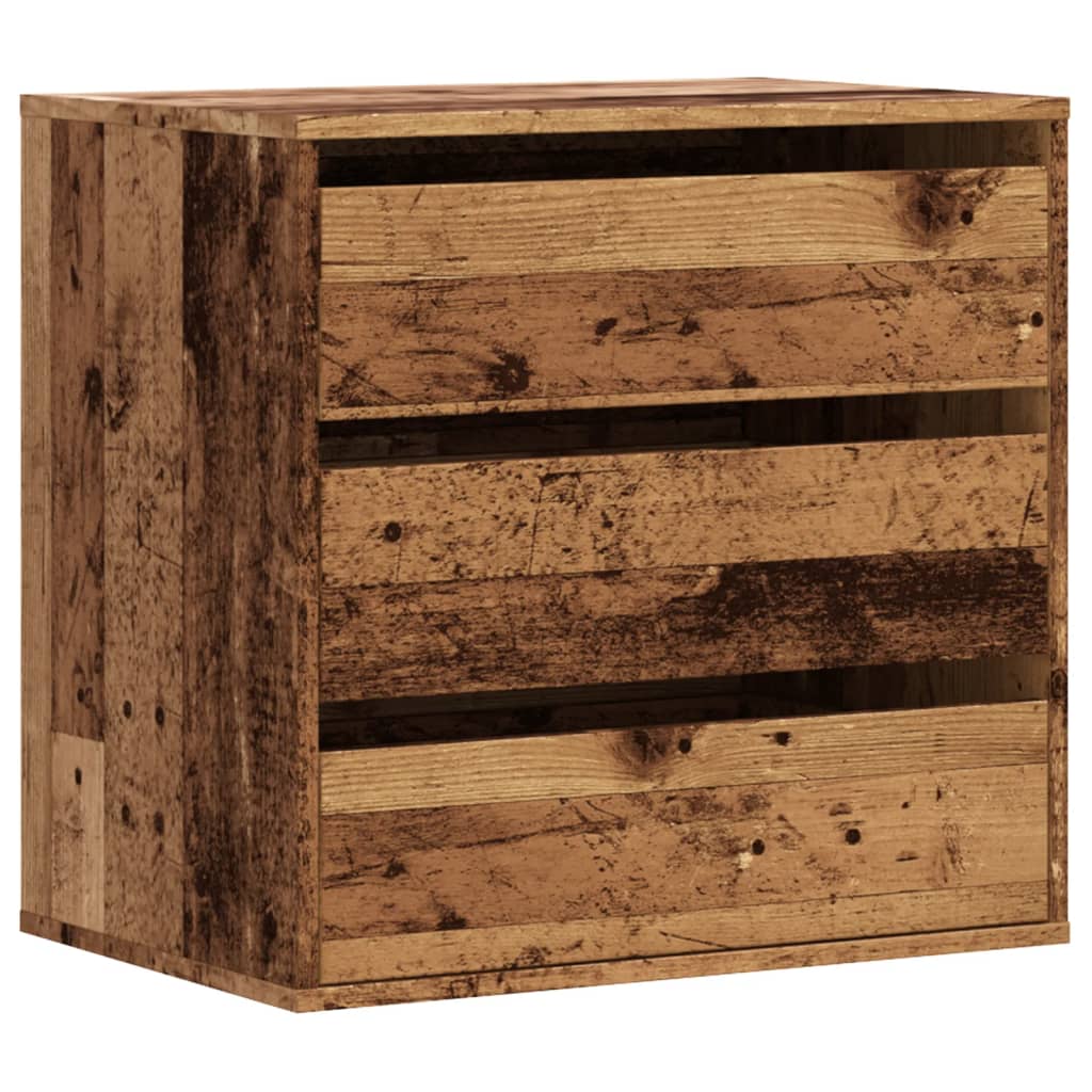 Kutna komoda s ladicama boja staro drvo 60x41x58 cm drveni