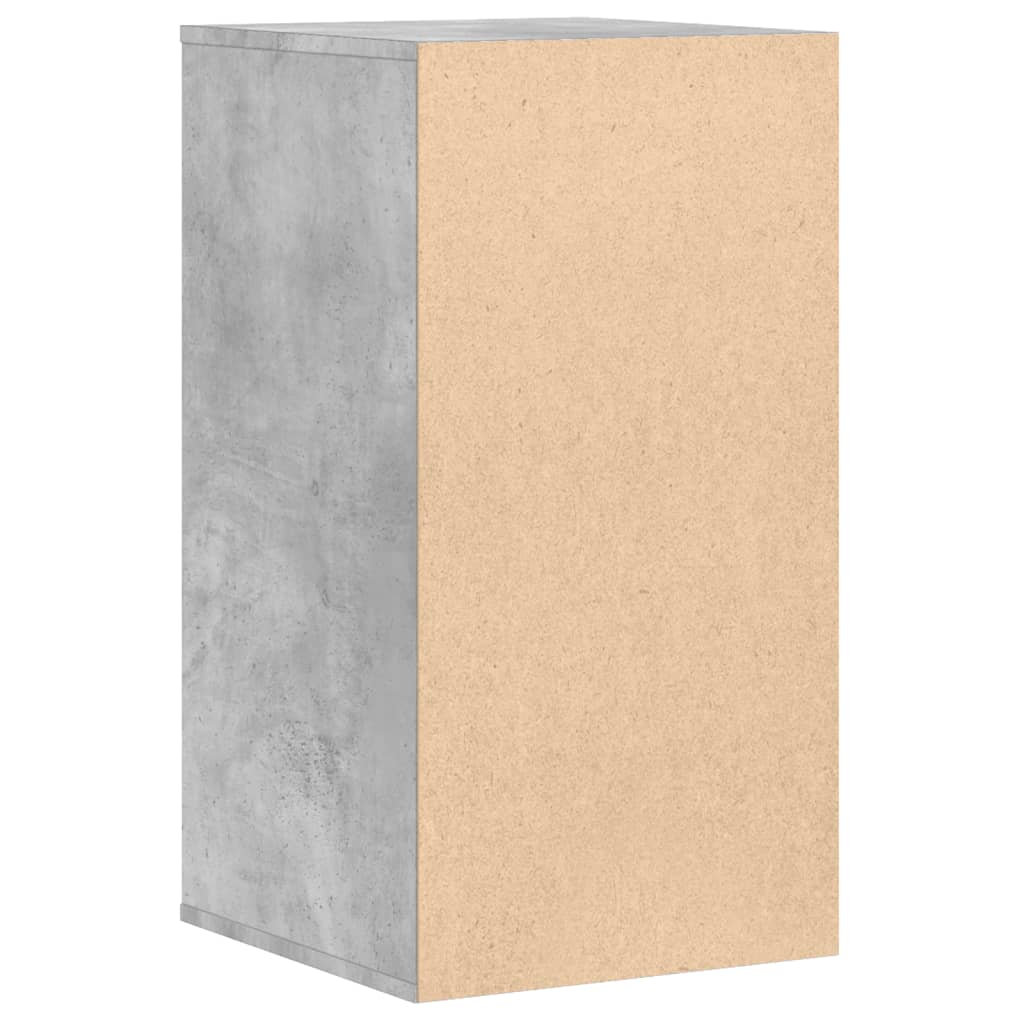 Kutna komoda s ladicama siva boja betona 40x41x76 cm drveni