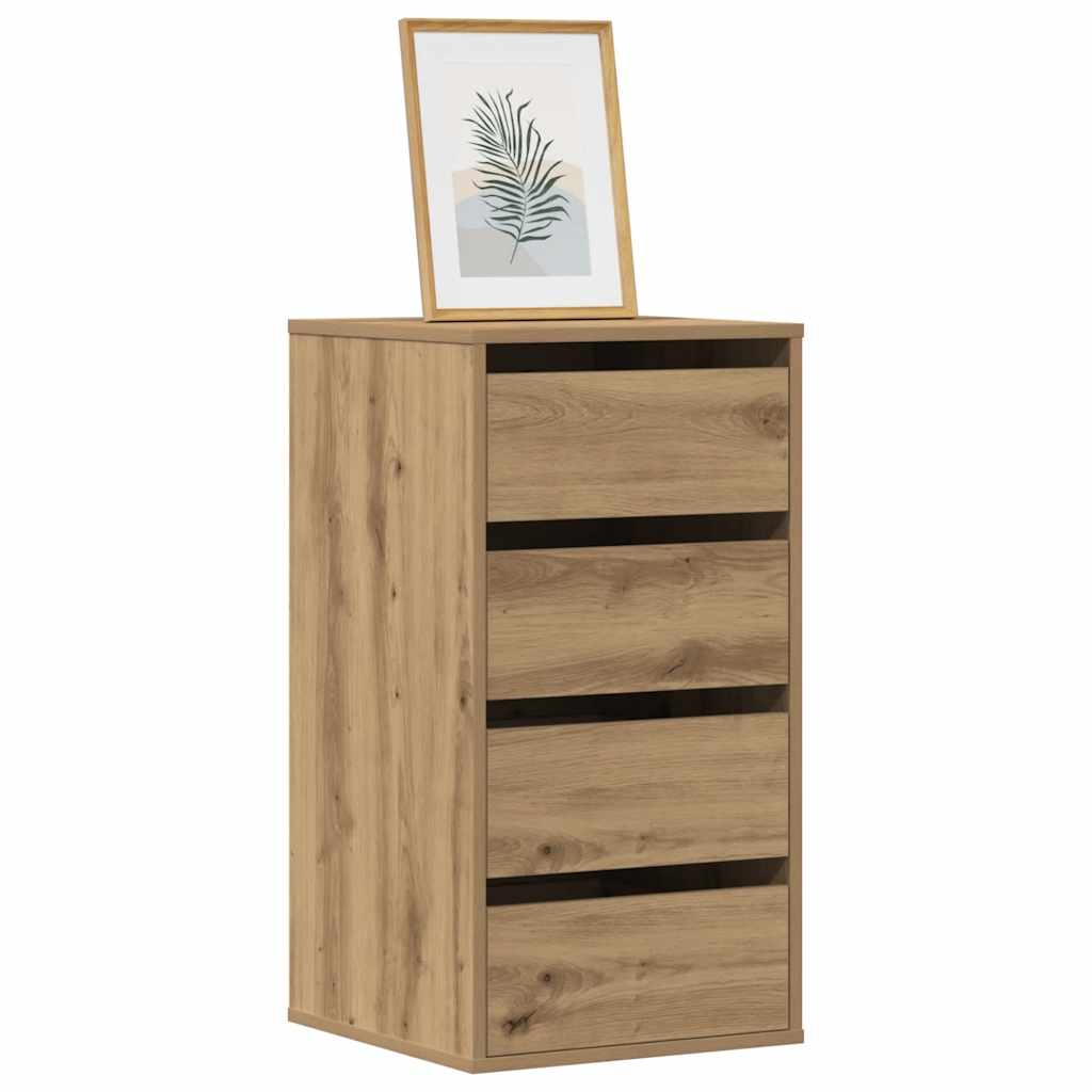 Kutna komoda s ladicama boja artisian hrast 40x41x76 cm drveni