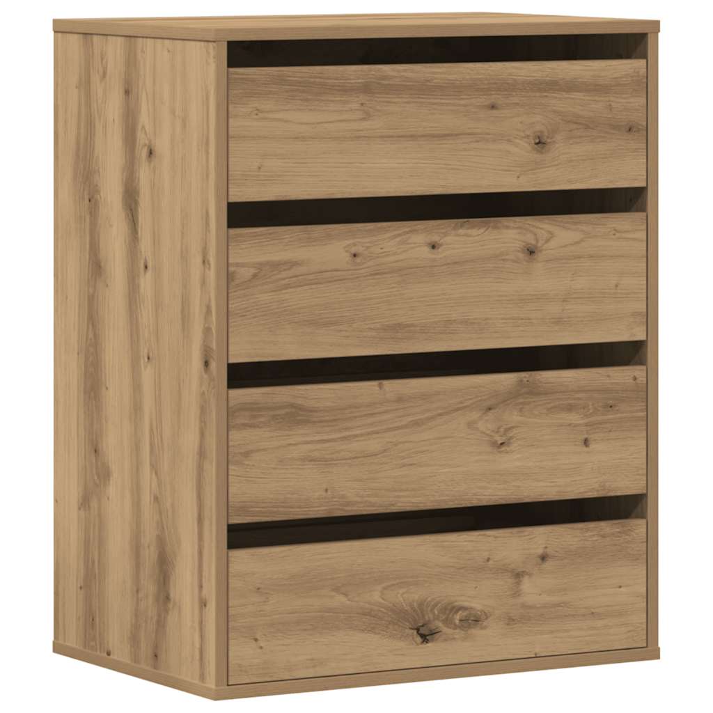 Kutna komoda s ladicama boja artisian hrast 60x41x76 cm drveni