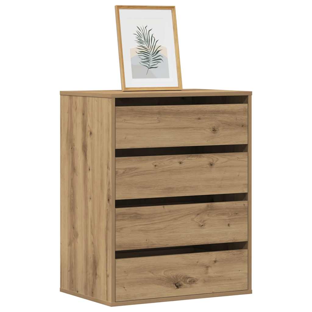 Kutna komoda s ladicama boja artisian hrast 60x41x76 cm drveni