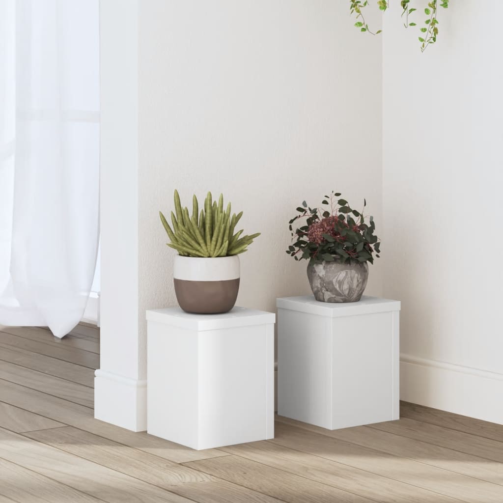 Stalci za biljke 2 kom bijeli 15x15x20 cm konstruirano drvo