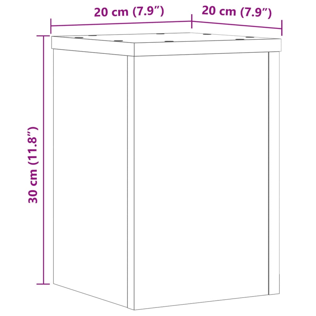 Stalci za biljke 2 kom 20x20x30 cm konstruirano drvo