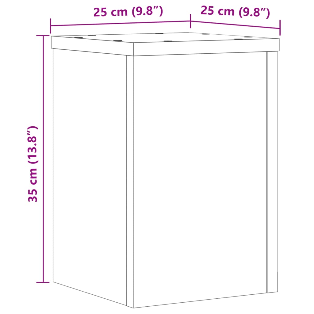 Stalci za biljke 2 kom bijeli 25x25x35 cm konstruirano drvo