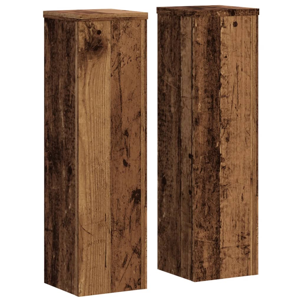 Stalci za biljke 2 kom boja starog drva 17 x 17 x 60 cm drveni
