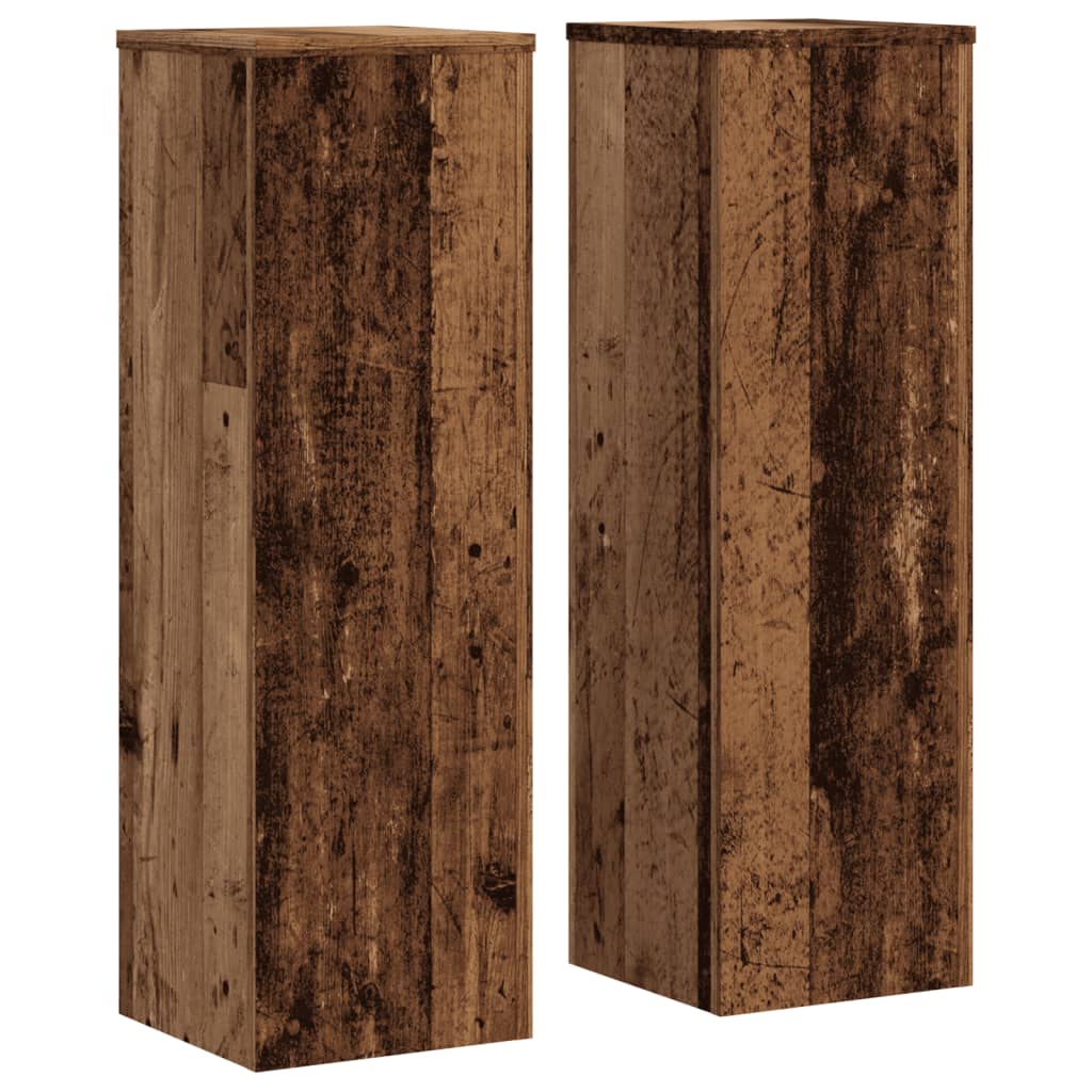 Stalci za biljke 2 kom boja drva 25x25x80 cm konstruirano drvo