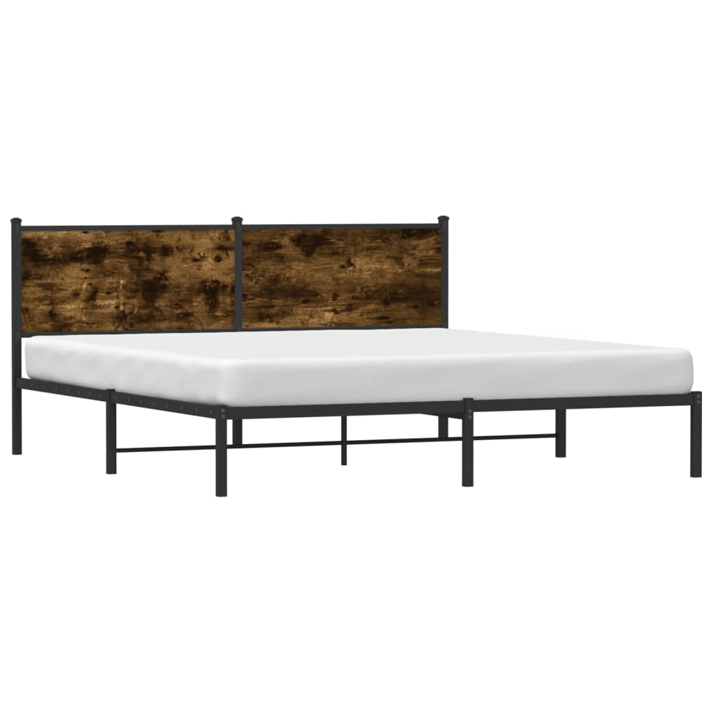 Metalni okvir kreveta bez madraca boja hrasta 160x200 cm
