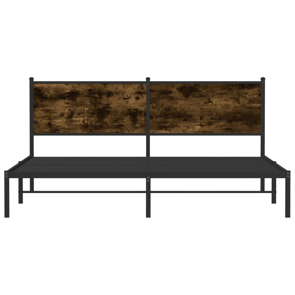 Metalni okvir kreveta bez madraca boja hrasta 180x200 cm