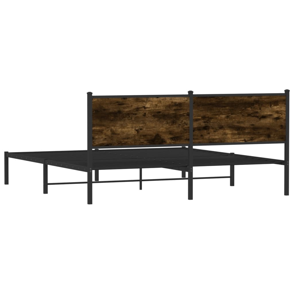 Metalni okvir kreveta bez madraca boja hrasta 180x200 cm