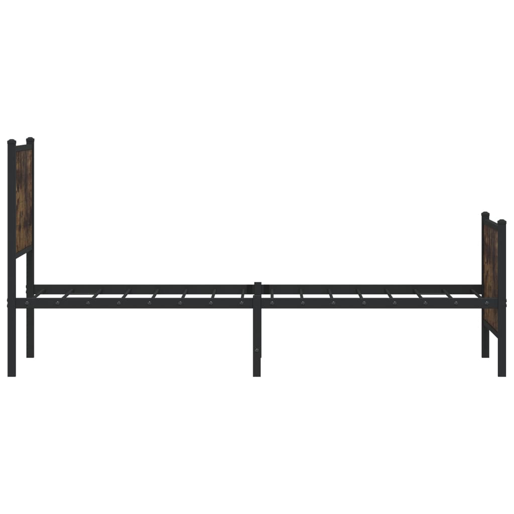 Metalni okvir kreveta bez madraca boja hrasta 90x200 cm