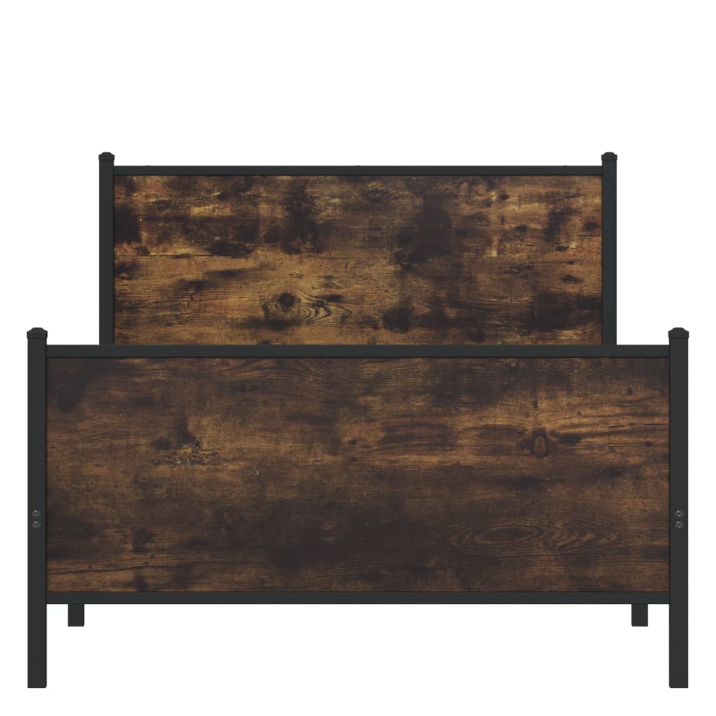 Metalni okvir kreveta bez madraca boja hrasta 100x190 cm