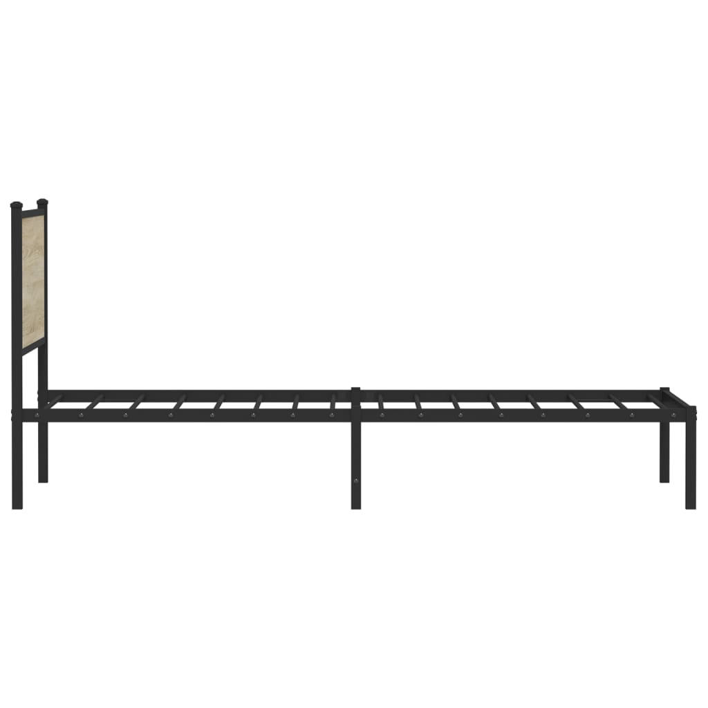 Metalni okvir kreveta bez madraca boja hrasta sonome 100x200 cm