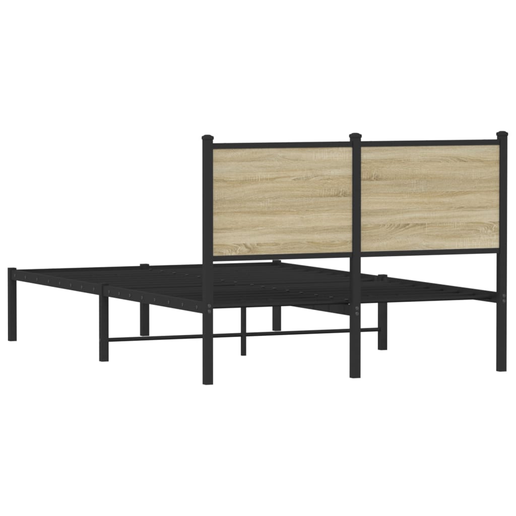 Metalni okvir kreveta bez madraca boja hrasta sonome 120x200 cm