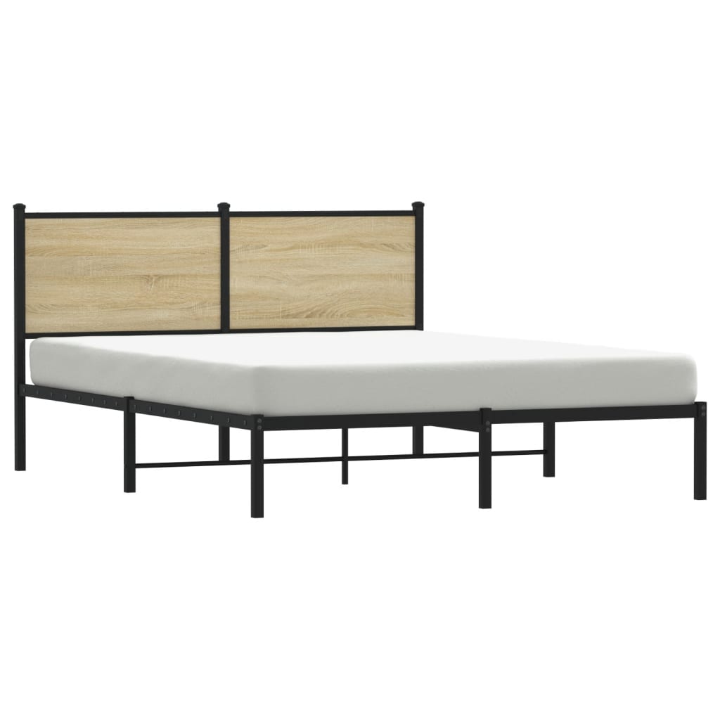 Metalni okvir kreveta bez madraca boja hrasta sonome 140x190 cm