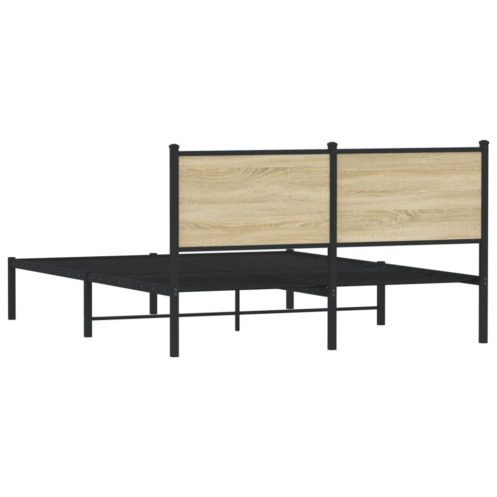 Metalni okvir kreveta bez madraca boja hrasta sonome 140x190 cm