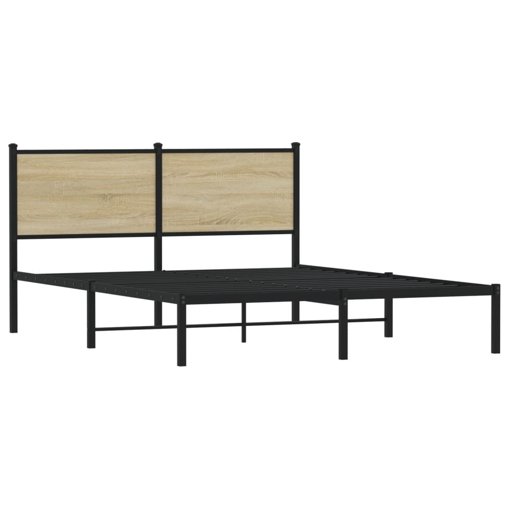 Metalni okvir kreveta bez madraca boja hrasta sonome 140x200 cm
