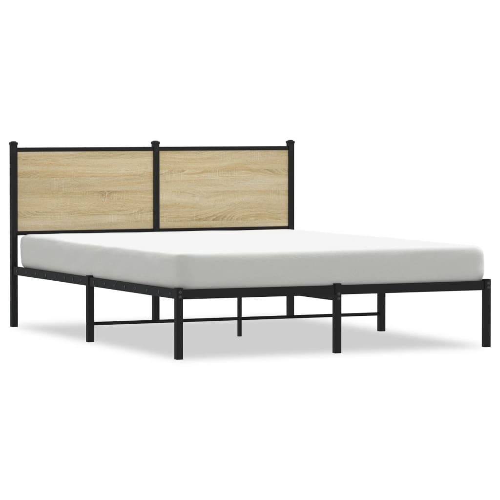 Metalni okvir kreveta bez madraca boja hrasta sonome 150x200 cm
