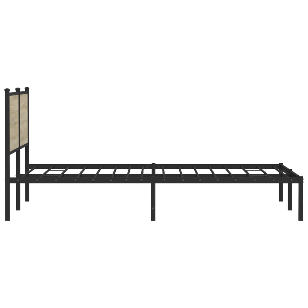 Metalni okvir kreveta bez madraca boja hrasta sonome 183x213 cm