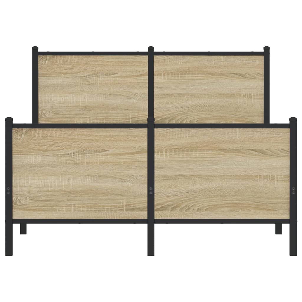 Metalni okvir kreveta bez madraca boja hrasta sonome 120x190 cm