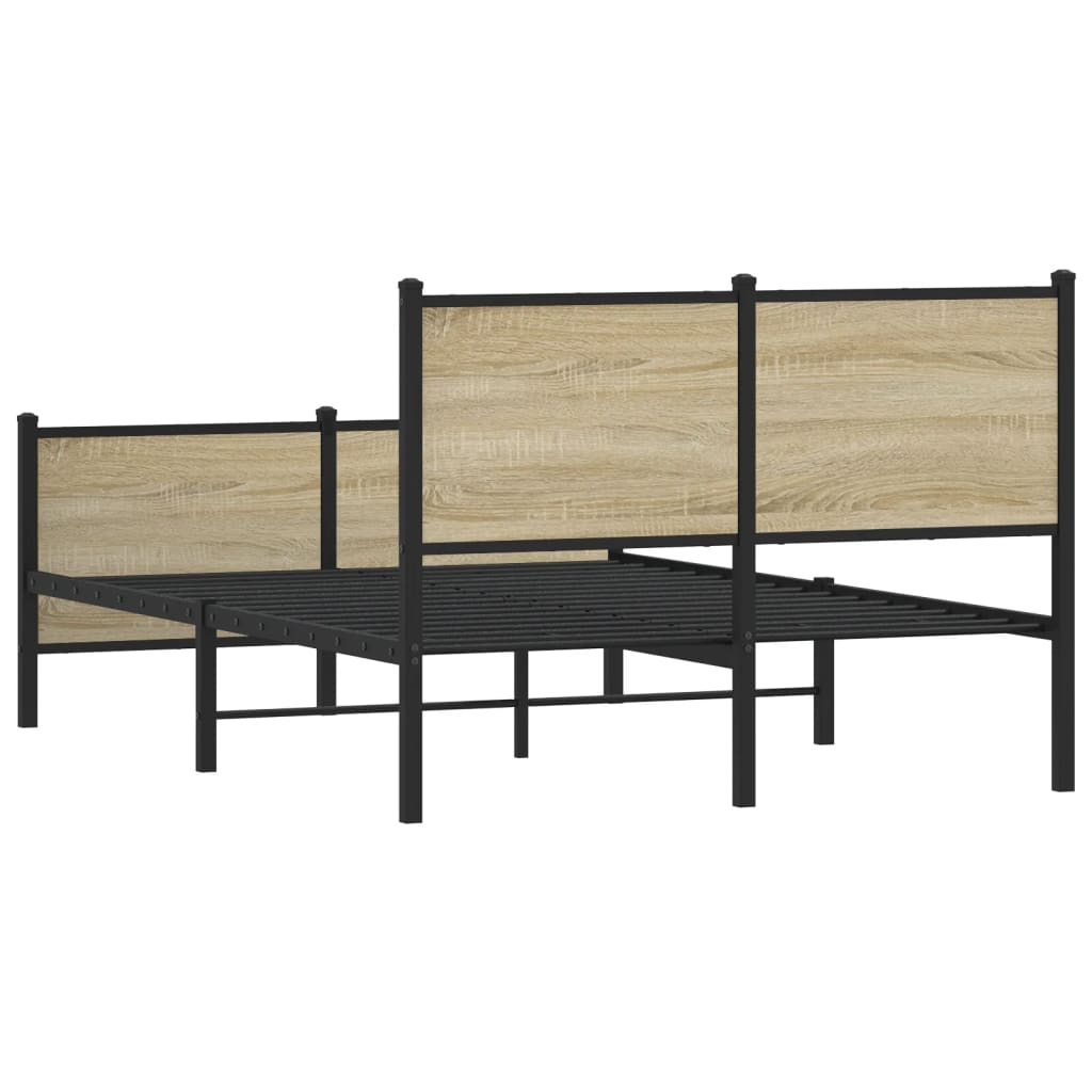 Metalni okvir kreveta bez madraca boja hrasta sonome 120x190 cm