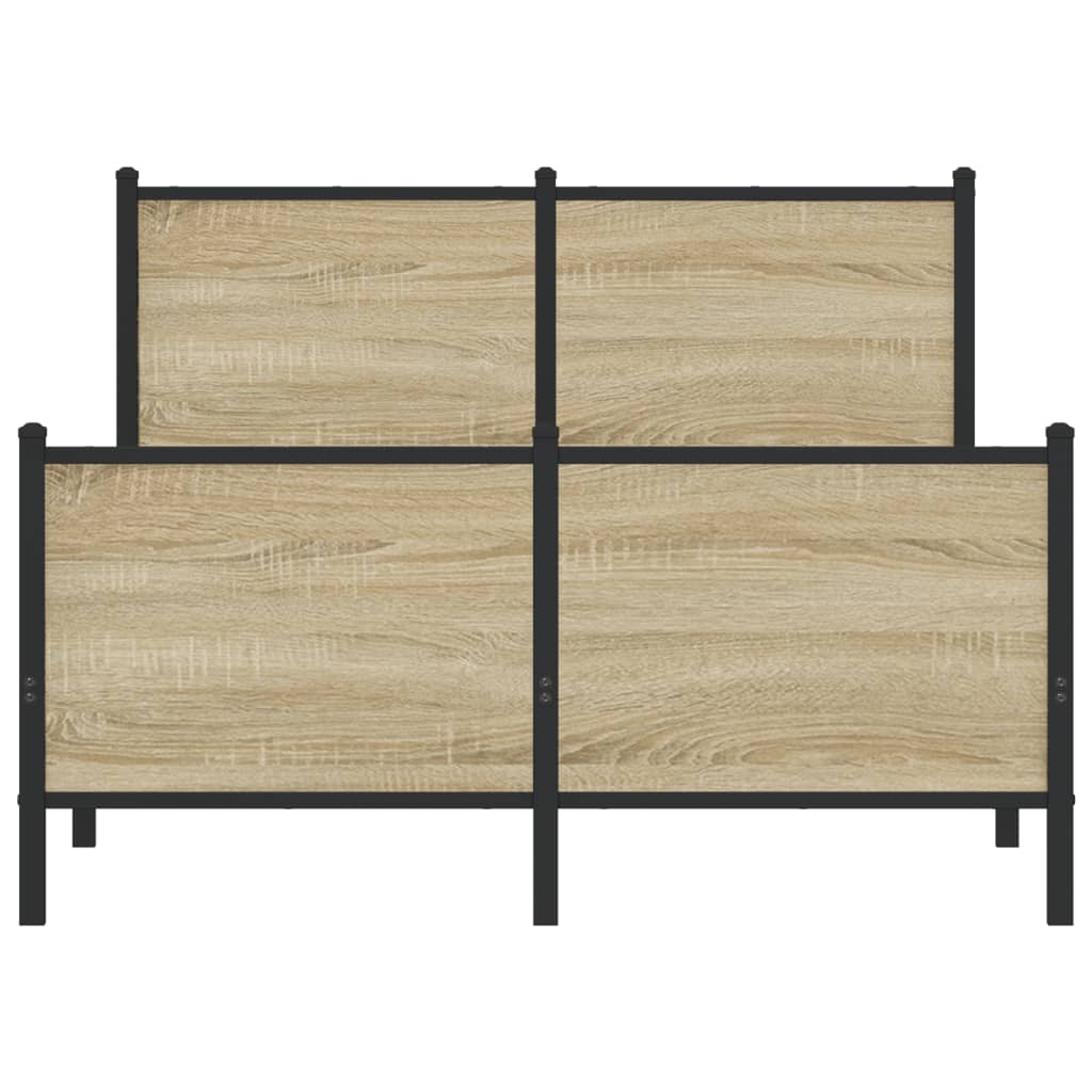 Metalni okvir kreveta bez madraca boja hrasta sonome 120x200 cm