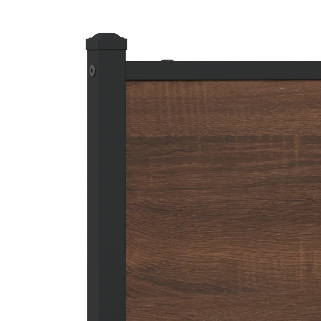 Metalni okvir kreveta bez madraca smeđa boja hrasta 160x200 cm