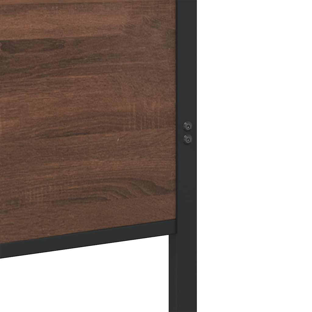 Metalni okvir kreveta bez madraca smeđi hrast 120x200 cm