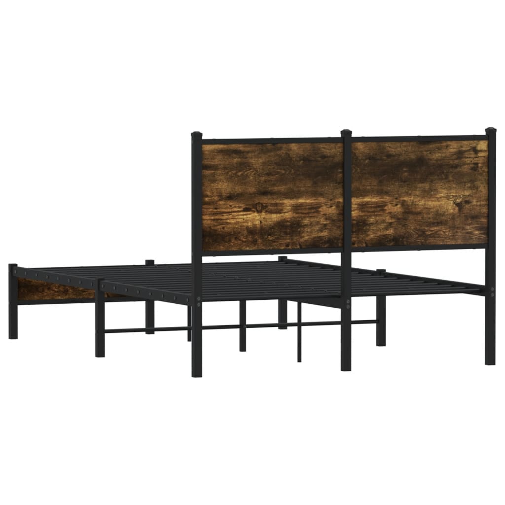 Metalni okvir kreveta bez madraca boja hrasta 120x190 cm