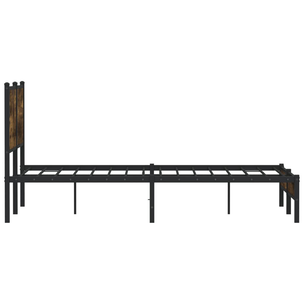 Metalni okvir kreveta bez madraca boja hrasta 150 x 200 cm