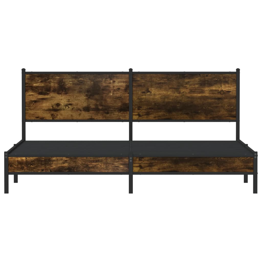 Metalni okvir kreveta bez madraca boja hrasta 160x200 cm