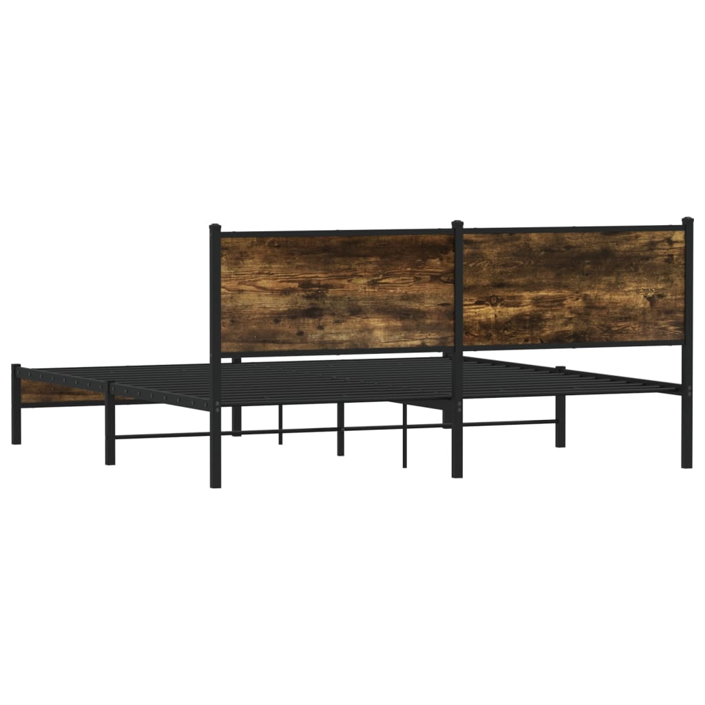 Metalni okvir kreveta bez madraca boja hrasta 160x200 cm