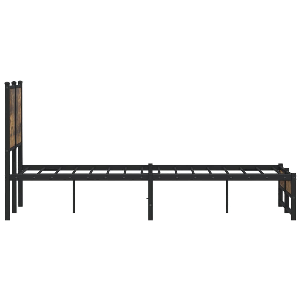 Metalni okvir kreveta bez madraca boja hrasta 120x190 cm
