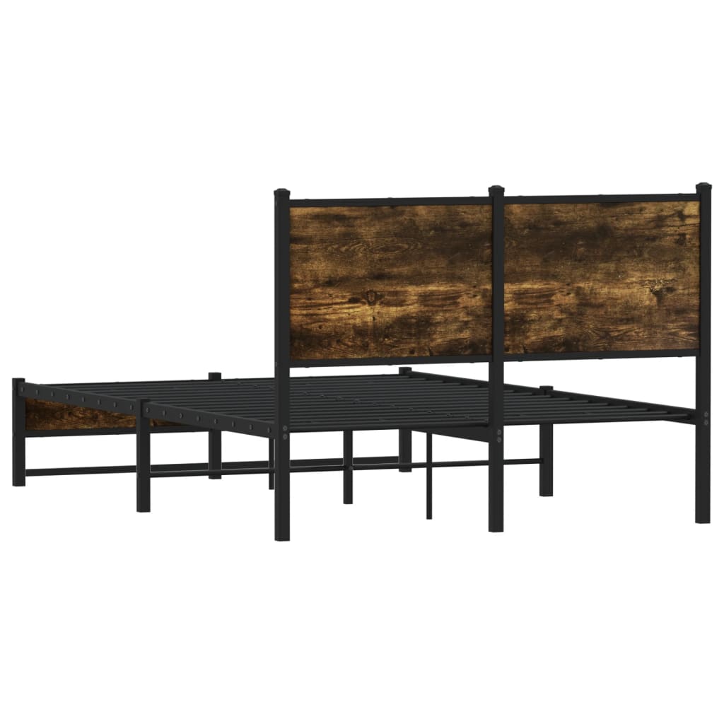 Metalni okvir kreveta bez madraca boja hrasta 120x190 cm