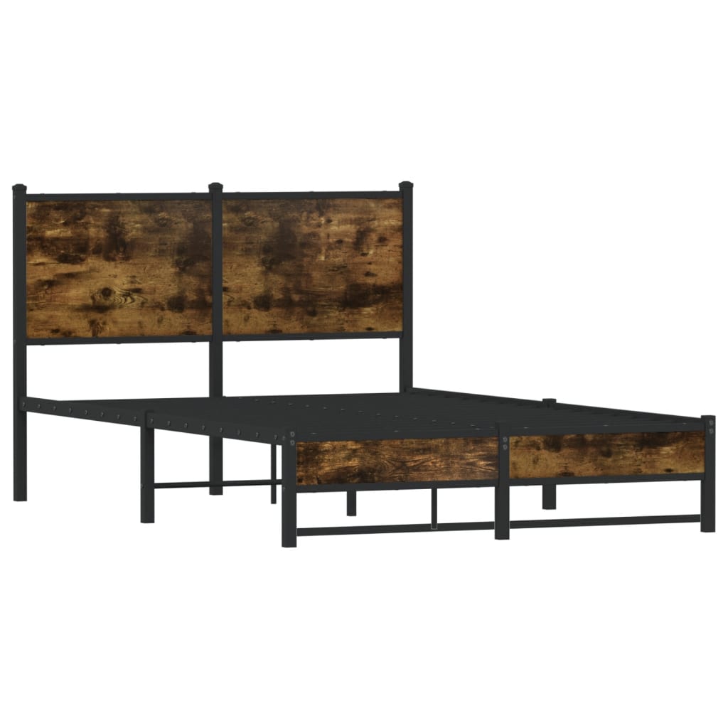 Metalni okvir kreveta bez madraca boja hrasta 120x200 cm