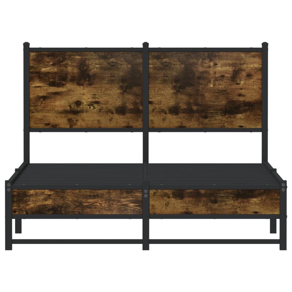 Metalni okvir kreveta bez madraca boja hrasta 120x200 cm