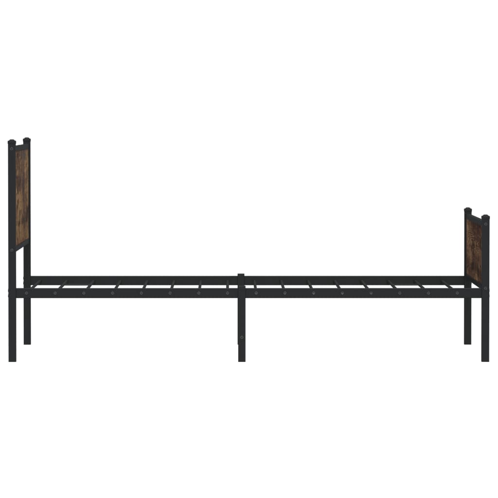 Metalni okvir kreveta bez madraca boja hrasta 90x200 cm