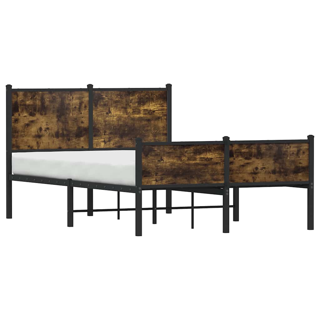 Metalni okvir kreveta bez madraca boja hrasta 120x190 cm