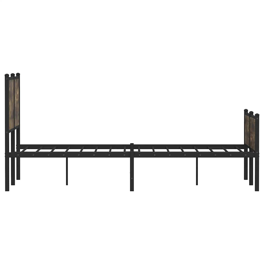 Metalni okvir kreveta bez madraca boja hrasta 120x190 cm