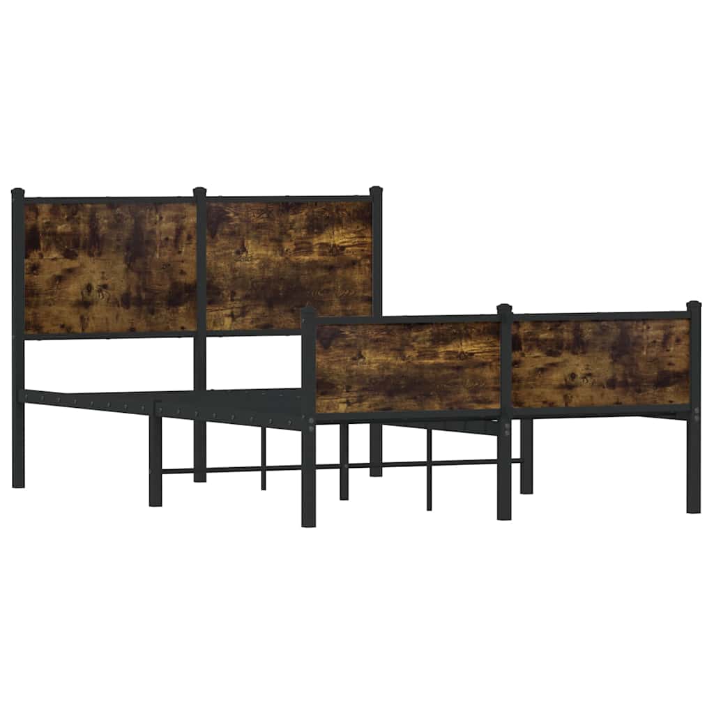 Metalni okvir kreveta bez madraca boja hrasta 120x200 cm