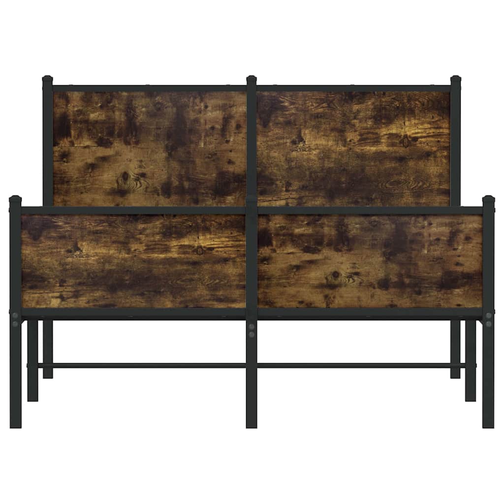 Metalni okvir kreveta bez madraca boja hrasta 120x200 cm