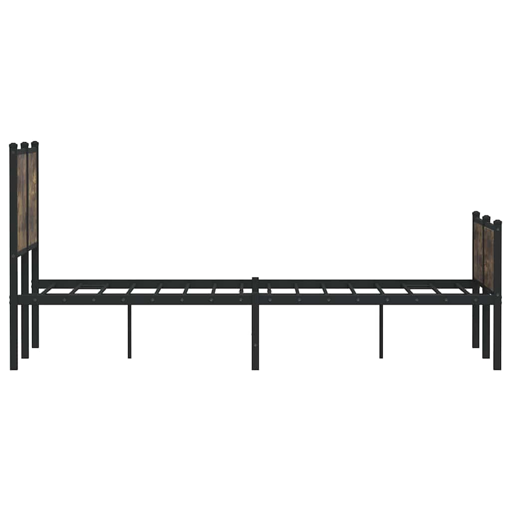 Metalni okvir kreveta bez madraca boja hrasta 120x200 cm