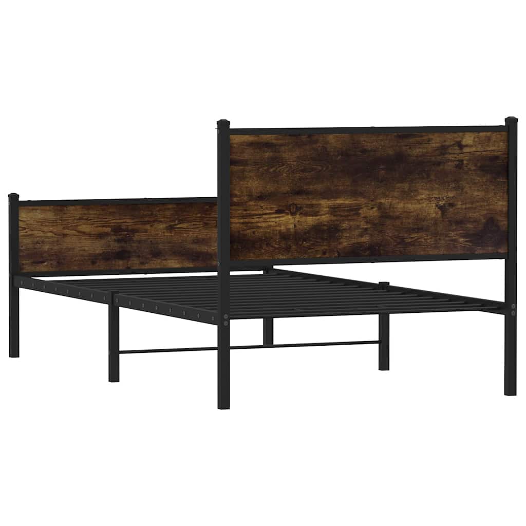 Metalni okvir kreveta bez madraca boja hrasta 120x200 cm