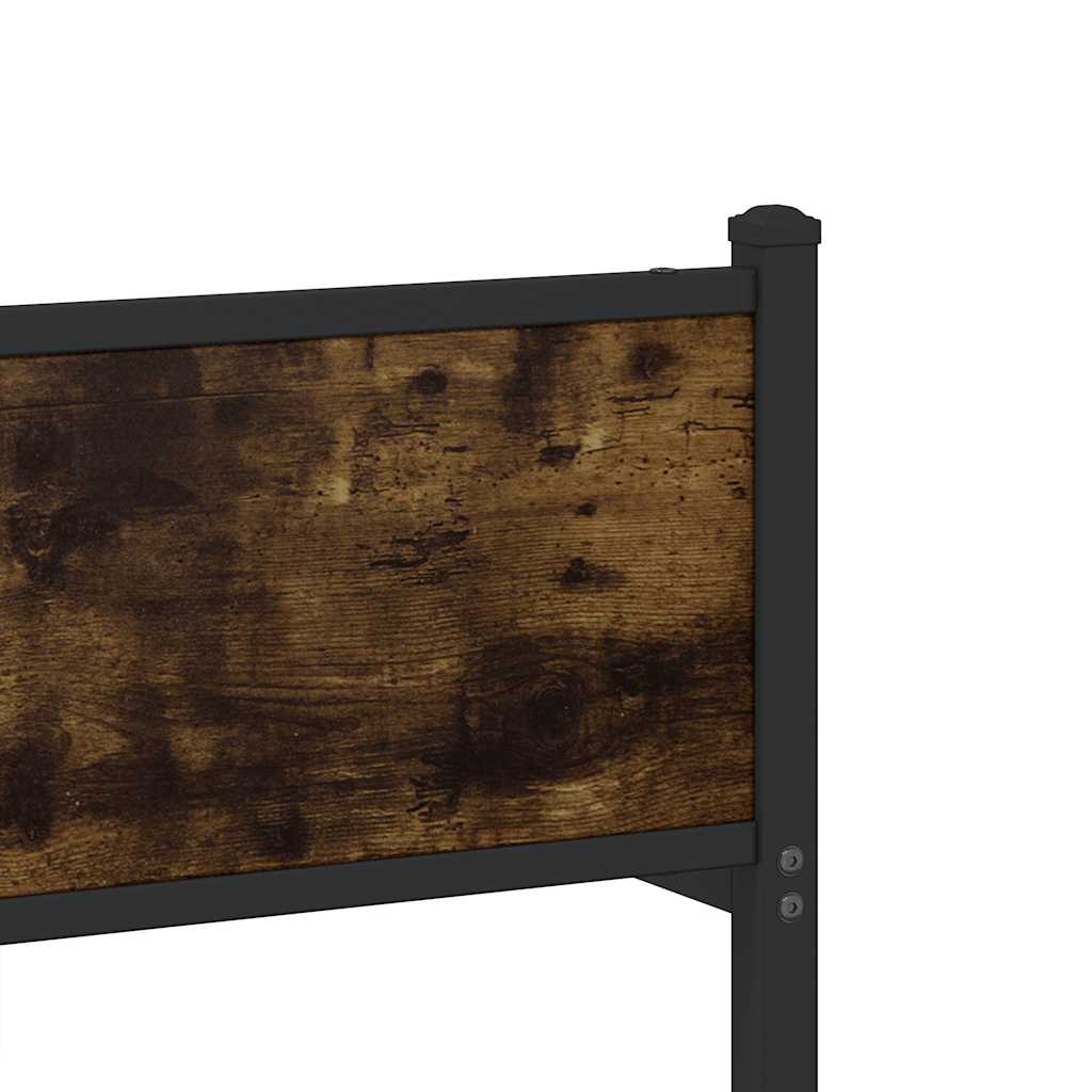 Metalni okvir kreveta bez madraca boja hrasta 140x190 cm