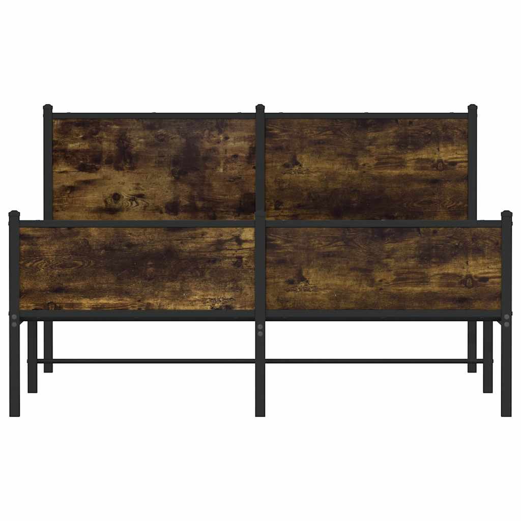 Metalni okvir kreveta bez madraca boja hrasta 140x200 cm