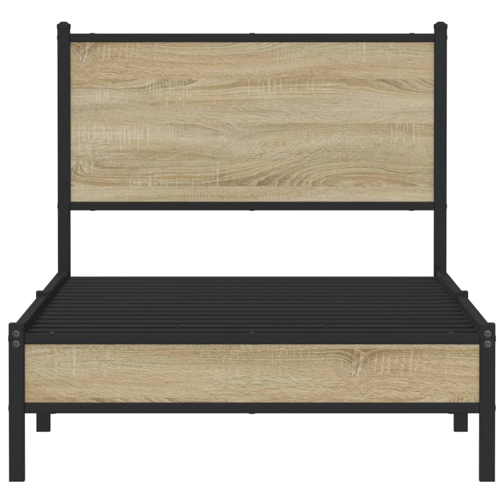 Metalni okvir kreveta bez madraca boja hrasta sonome 80x200 cm