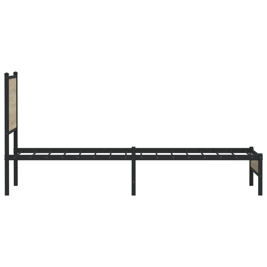 Metalni okvir kreveta bez madraca boja hrasta sonome 90x200 cm
